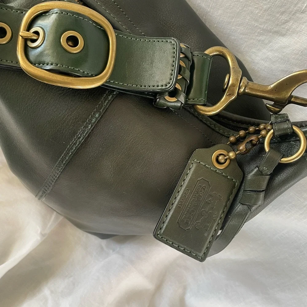 Coach XL 11423 Bleeker Tattersall Glass 💚 Green
